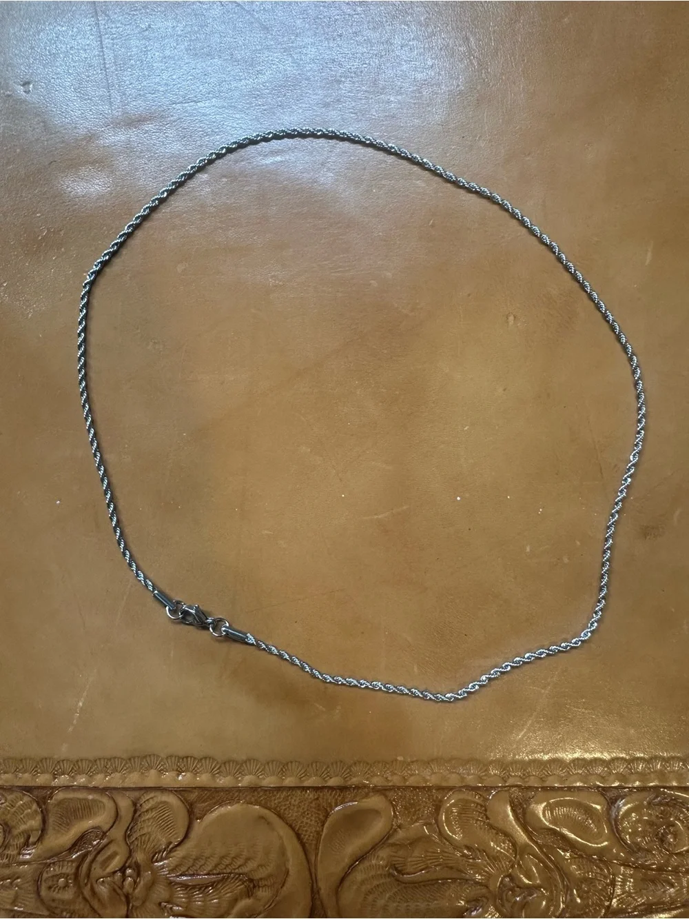 20 inch Sterling Rope Chain Necklace for Men - Silver